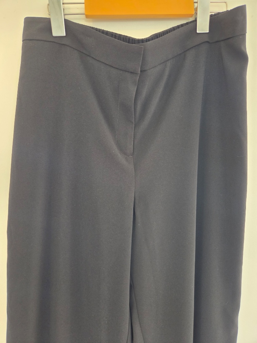 NWT Laura wide leg black trousers/pants women's 12 flat front corporate girlie - Picture 7 of 8